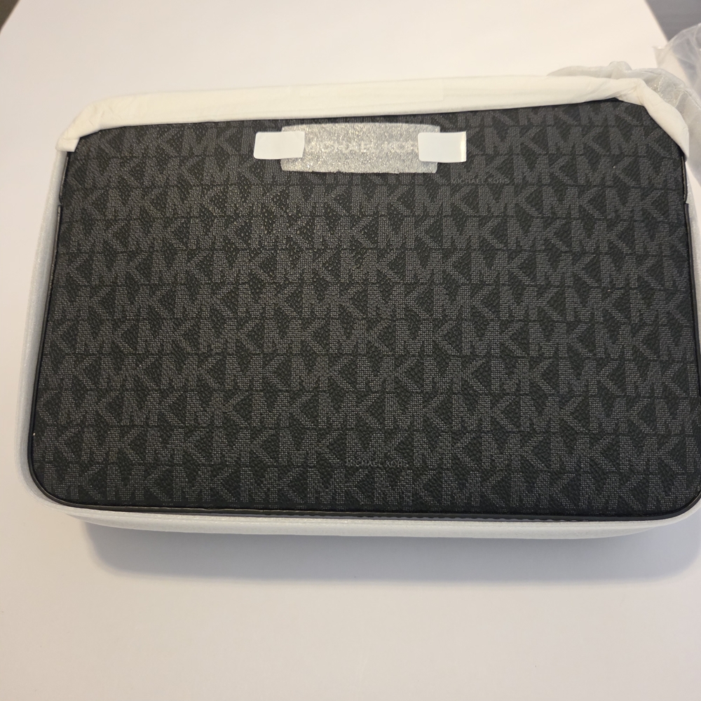 Michael Kors Black Tote with Silver Accents